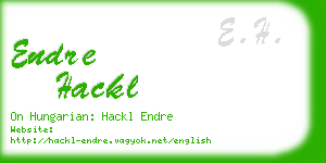 endre hackl business card